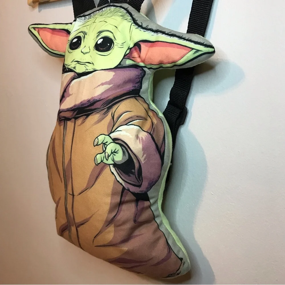 Star Wars Baby Yoda Plush Zip Backpack Kids Bag Boys Or Girls